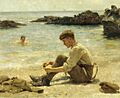 Henry Scott Tuke - T. E. Lawrence as a cadet at Newporth Beach, near Falmouth