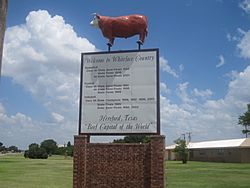 Hereford welcome sign on U.S. Highway 385