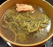 Homemade watercress soup
