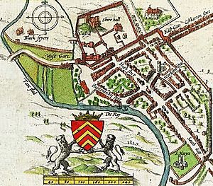 John Speed's map of Cardiff 1610