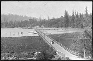 Juanita Bridge, Lake Washington, ca 1910 (MOHAI 5310)