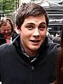 Logan Lerman on the set of Percy Jackson Sea of Monsters in Vancouver, May 2012