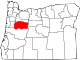 State map highlighting Linn County