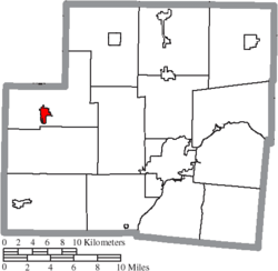 Location of Fort Loramie in Shelby County