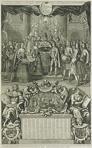 Marriage of the Prince of Conti and Mademoiselle de Chartres in the Chapel of Versailles, 1732