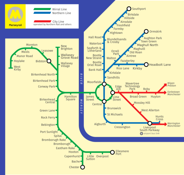 Merseyrail Map - 2024