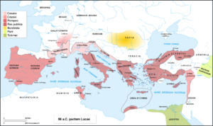 Mondo romano nel 56 aC al tempo del primo triumvirato