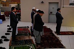 Muslim men praying in Afghanistan-2010