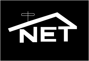 NET network b&w stars logo