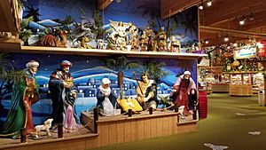 Nativity scene and displays at Bronner's Christmas Wonderland