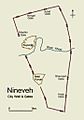 Nineveh map city walls & gates
