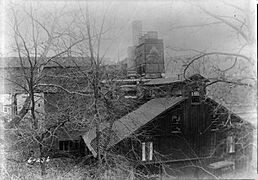 Oxford Furnace, exterior west and north elevations
