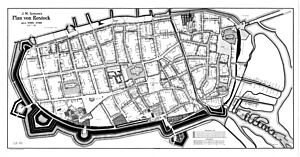 Plan von Rostock gez 1780-1790 J.M. von Tarnows