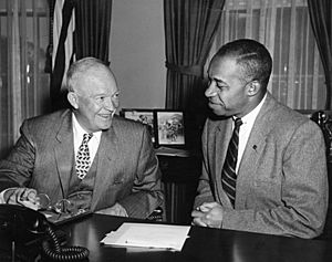 President Dwight Eisenhower and E. Frederic Morrow