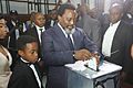 President Kabila voting in the 2018 general elections