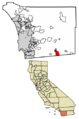 San Diego County California Incorporated and Unincorporated areas Campo Highlighted 0610508