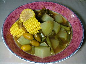 Sayur asem vegetable soup