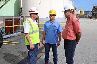 Staff Deligation Tours Palo Seco Power Plant, Puerto Rico