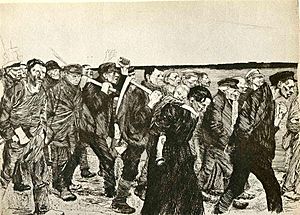 The March of the Weavers in Berlin - Käthe Kollwitz - 1897
