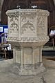 The font in St Gregory's Church, Bedale