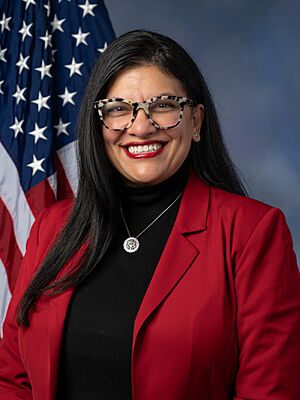 Head shot of Tlaib smiling