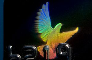 Visa Dove Hologram Rainbow
