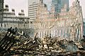 WTC-Wreckage-exterior shell of south tower