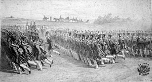 Wallachian infantery marching, 1837