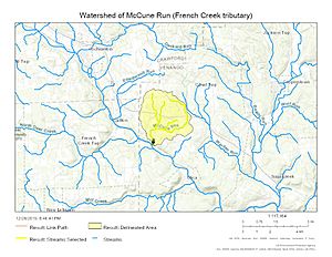 Watershed of McCune Run (French Creek tributary)