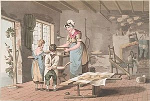 Yorkshire Woman making oat cakes