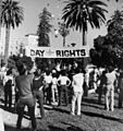 1980 Gay Pride rally, Plaza Cesar Chavez, San Jose (cropped)