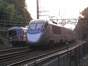 Acela Express and Metro-North railcar