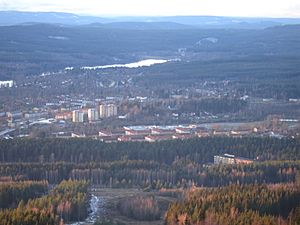 Aerial view of Hagfors in 2006