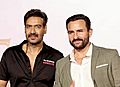 Ajay and Saif pose together for the camera