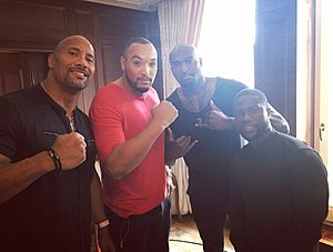 Albert mit the Rock and Kevin Hart