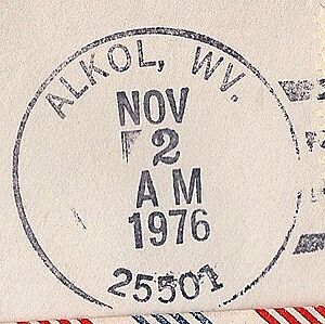 Alkol WV postmark