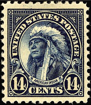 American Indian stamp 14c 1922 issue
