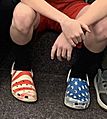 American flag crocs