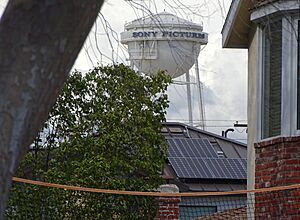 Architectural Detail with Sony Pictures Water Tower - Culver City - Los Angeles - California - USA (33296058728)