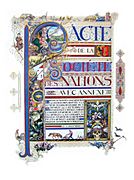 Arthur Szyk (1894-1951). Pacte de la Société des Nations (Covenant of the League of Nations) (1931), Paris