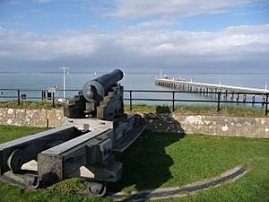 Artillery gun at Yarmouth Castle