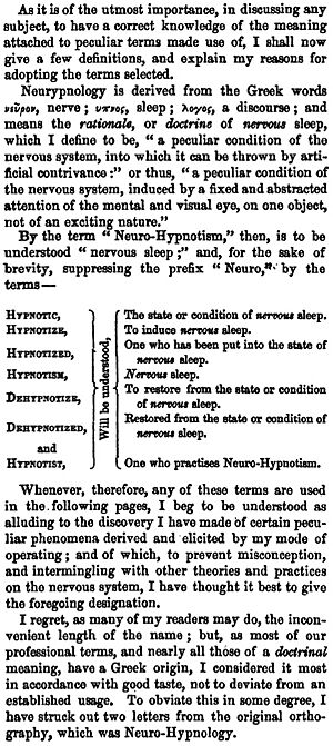 Braid's initial taxonomy (1843)