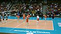 Bulgarian national volleyball team in the match against Japan in the FIVB World League 2011