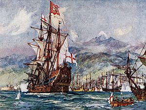 Charles Edward Dixon HMS St George 1662 Battle of Santa Cruz de Tenerife 1657 Admiral Robert Blake