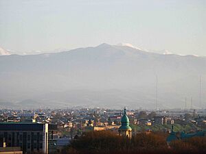 City of Ganja Azerbaijan and Javadkhan mount