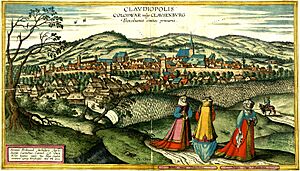 Cluj by Joris Hoefnagel, 1617 (v2)