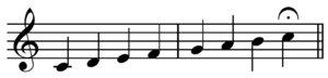 Diatonic scale on C