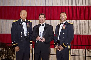 Dr. Mark T. Esper, 23rd Secretary of the Army with MG Walker and BG Dean