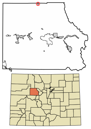 Location of the McCoy CDP in Eagle County, Colorado.