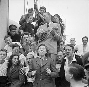 Entertaining British Troops in North West Europe, 1944 B7923